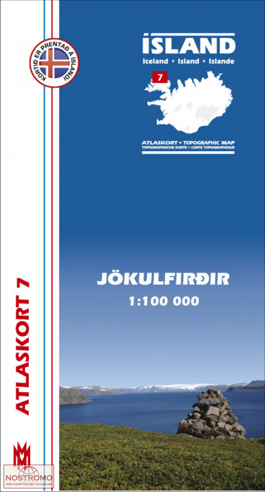 JÖKULFIRDIR 7 | hiking map Mal og Menning