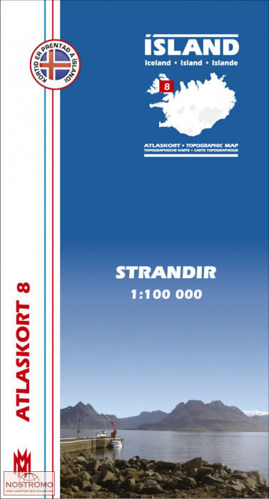 STRANDIR 8 | hiking map Mal og Menning