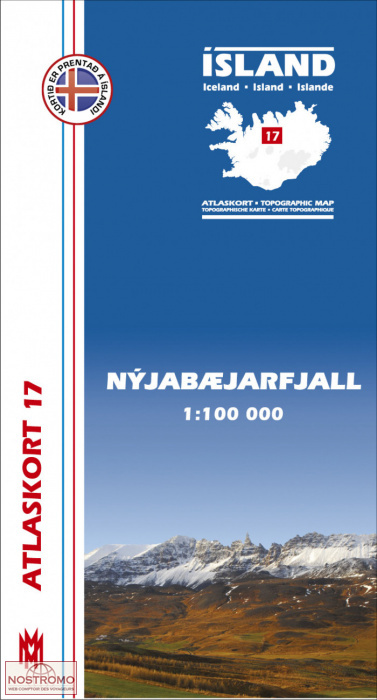 NYJABAEJARFJALL 17 | hiking map Mal og Menning