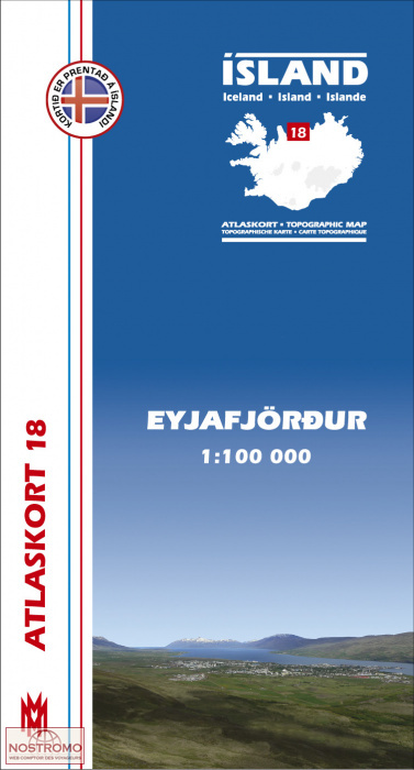 EYJAFJÖDUR 18 | hiking map Mal og Menning
