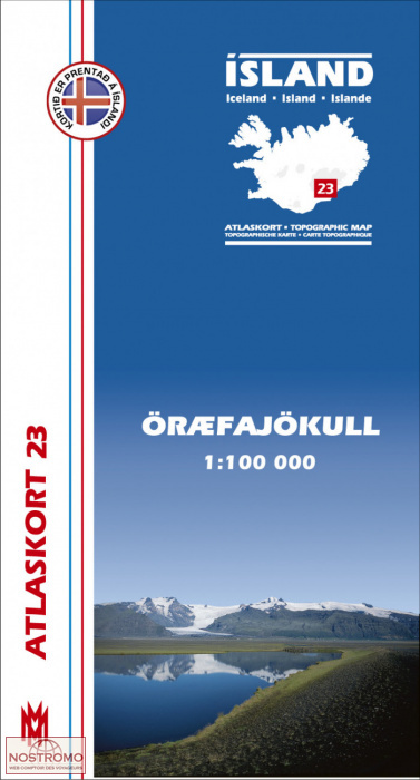 ÖRAEFAJÖKULL 23 | hiking map Mal og Menning
