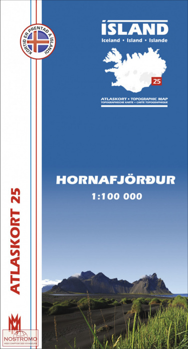 HORNAFJÖRDUR 25 | hiking map Mal og Menning