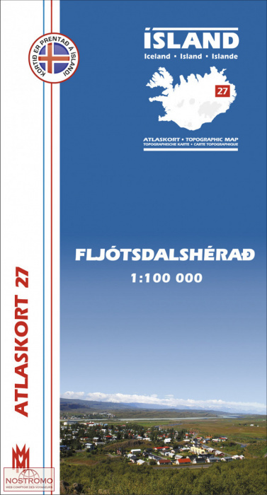 FLJOTSDALSHERAD 27 | hiking map Mal og Menning