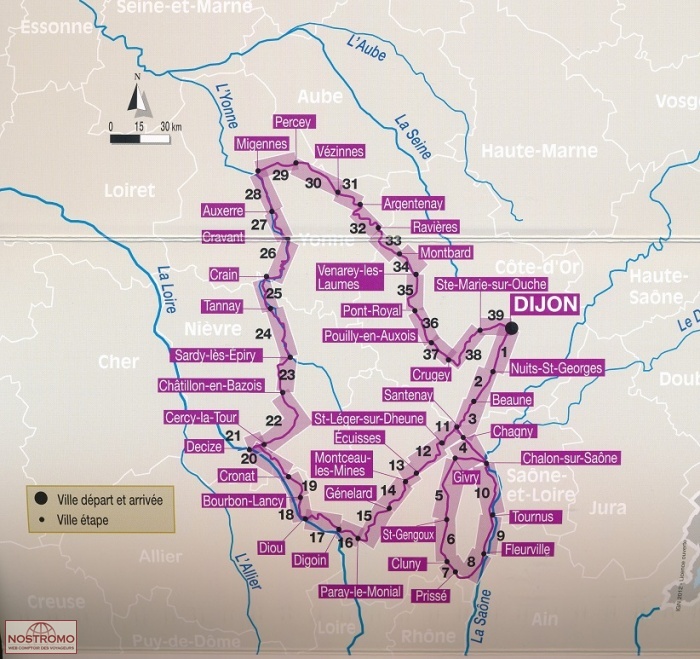 LE TOUR DE BOURGOGNE À VÉLO | guide de cyclotourisme Chamina | nostromoweb