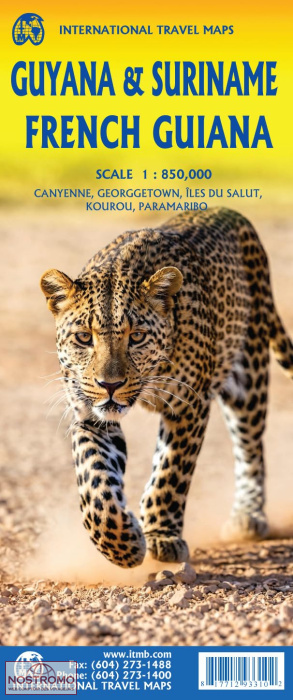 GUYANA, SURINAME & GUYANE FRANÇAISE | carte touristique ITMB