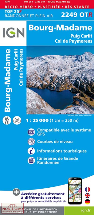 2249OTR BOURG-MADAME | carte de randonnée IGN