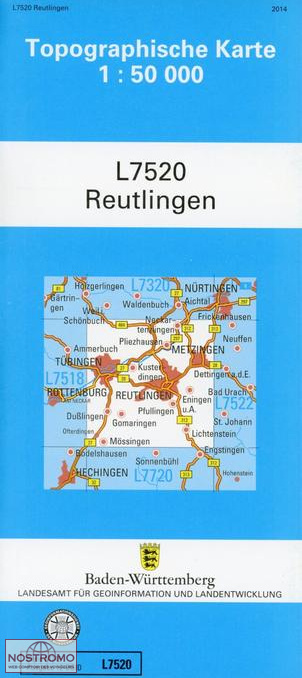 L7520 REUTLINGEN | carte topographique LGL