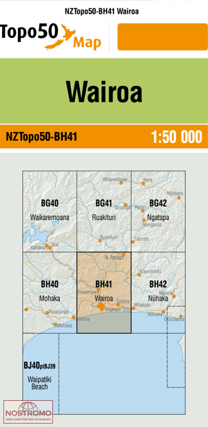 BH41 WAIROA | carte topographique LINZ