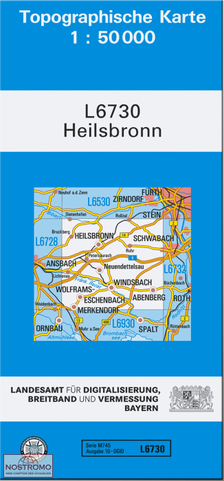L6730 HEILSBRONN | carte topographique LDBV