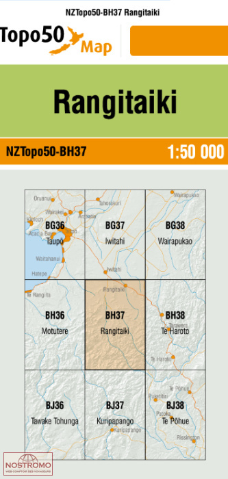 BH37 RANGITAIKI | carte topographique LINZ