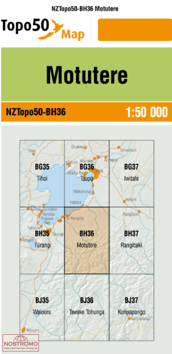 BH36 MOTUTERE | carte topographique LINZ