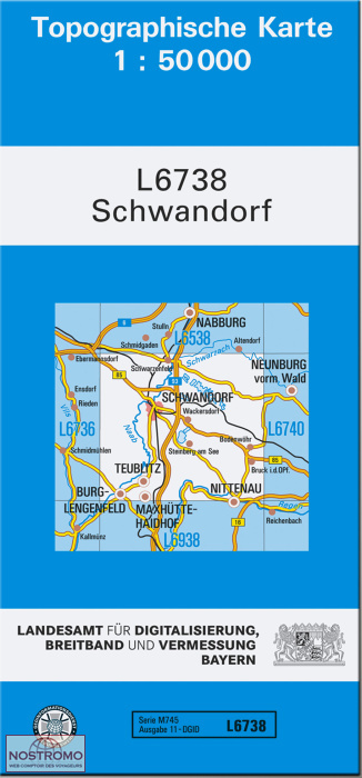 L6738 SCHWANDORF | carte topographique LDBV