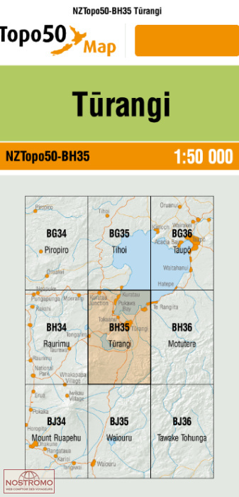 BH35 TURANGI | carte topographique LINZ