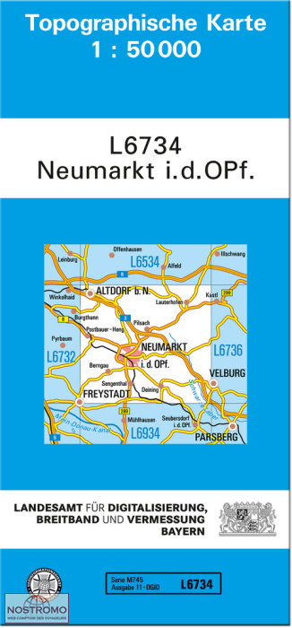 L6734 NEUMARKT I. D. OPF. | carte topographique LDBV