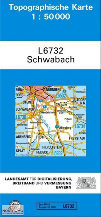 L6732 SCHWABACH | carte topographique LDBV