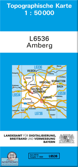 L6536 AMBERG | carte topographique LDBV