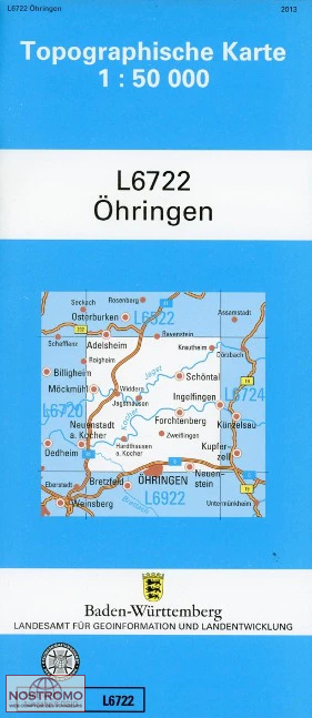 L6722 ÖHRINGEN | carte topographique LGL