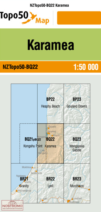 BQ22 KARAMEA | carte topographique LINZ