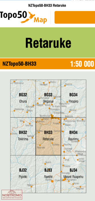 BH33 RETARUKE | carte topographique LINZ