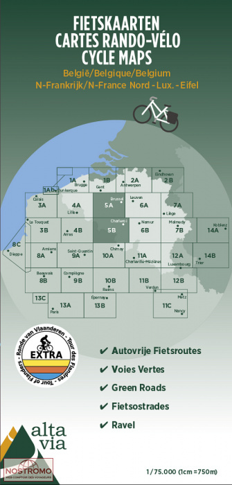 EASTERN FLANDERS & HAINAUT 5A/5B | Alta Via cycling map