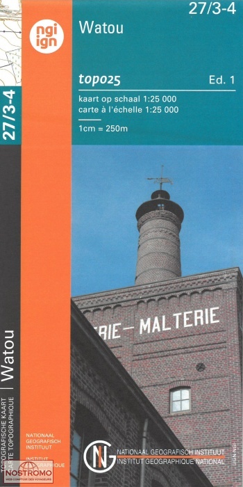 27/3-4 WATOU | carte topographique NGI/IGN