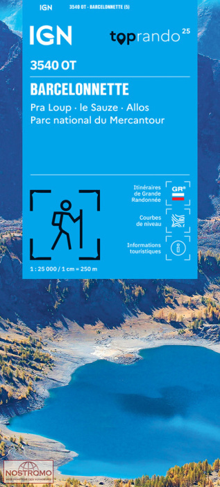 3540OT BARCELONNETTE | IGN hiking map