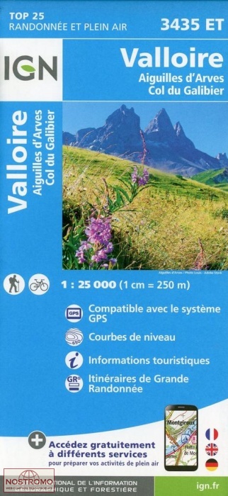 3435ET VALLOIRE | carte de randonnée IGN