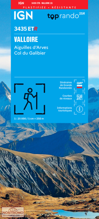3435ETR VALLOIRE | carte de randonnée IGN