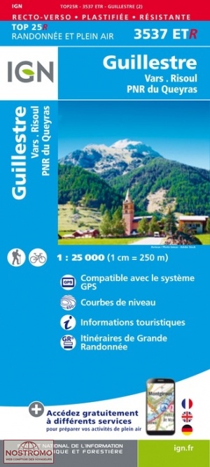 3537ETR GUILLESTRE | carte de randonnée IGN