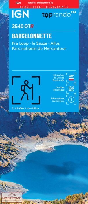 3540OTR BARCELONNETTE | IGN hiking map