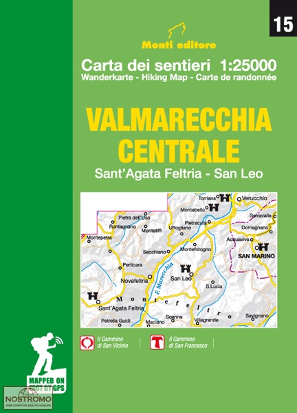 15 VALMARECCHIA CENTRALE | Monti hiking map