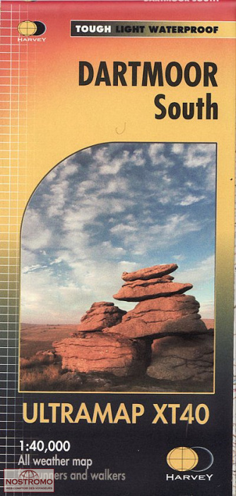 DARTMOOR SOUTH | carte de randonnée Harvey
