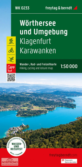 WK0233 WÖRTHERSEE UND UMGEBUNG | Freytag & Berndt hiking map