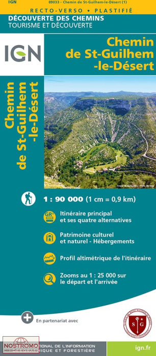 CHEMIN DE SAINT-GUILHEM-LE-DÉSERT | carte de randonnée IGN