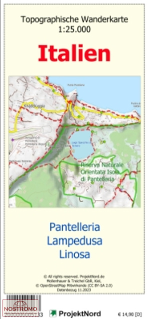 PANTELLERIA - LAMPEDUSA - LINOSA | Projektnord topographic map