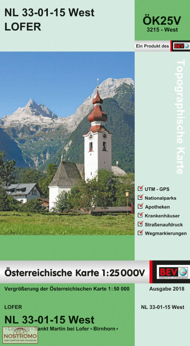 3215-WEST LOFER | carte topographique BEV