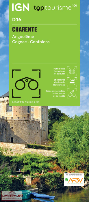 D16 CHARENTE | carte touristique IGN