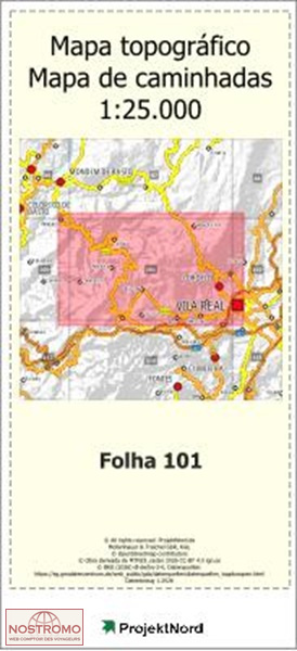 101 LORDELO (VILA REAL) | carte topographique Projektnord