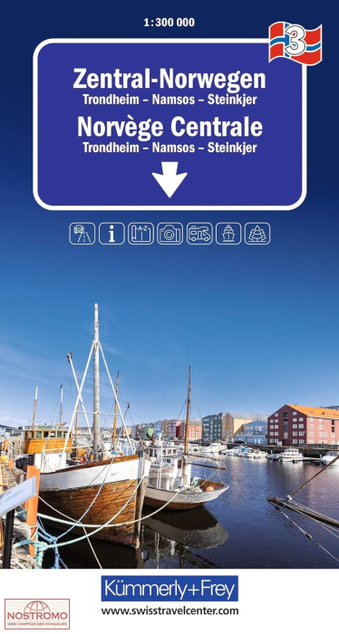 3 NORVÈGE CENTRALE | carte routière Kummerly+Frey