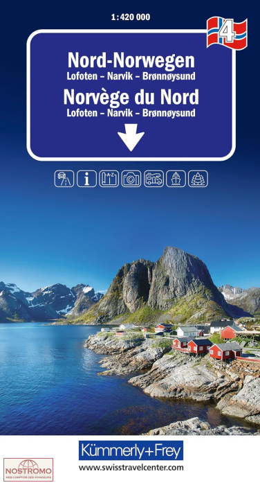 4 NORVÈGE CENTRALE | carte routière Kummerly+Frey