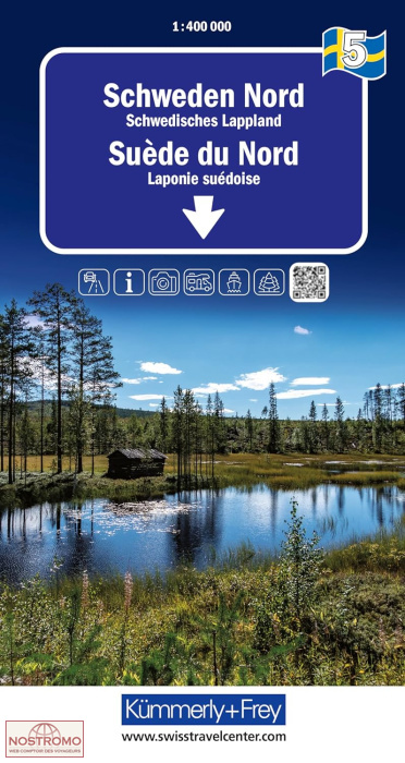 5 SWEDEN NORTH - SWEDISH LAPLAND | Kummerly+Frey road map