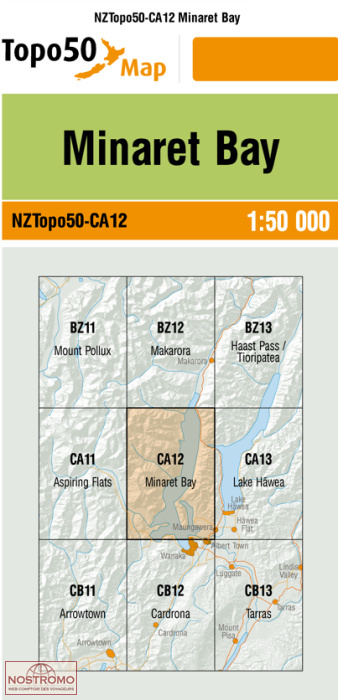 CA12 MINARET BAY | carte topographique LINZ