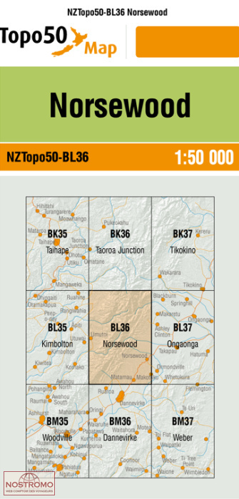 BL36 NORSEWOOD | carte topographique LINZ