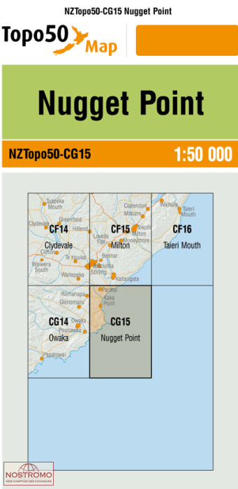 CG15 NUGGET POINT | carte topographique LINZ