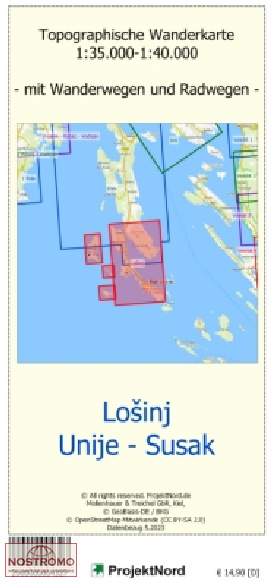 LOŠINJ - UNIJE - SUSAK | carte topographique Projektnord