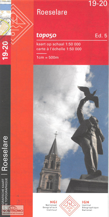 19-20 ROESELARE | carte topographique NGI/IGN