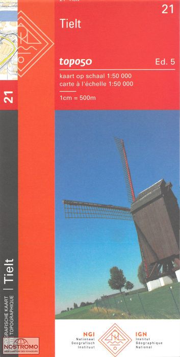 21 TIELT | carte topographique NGI/IGN
