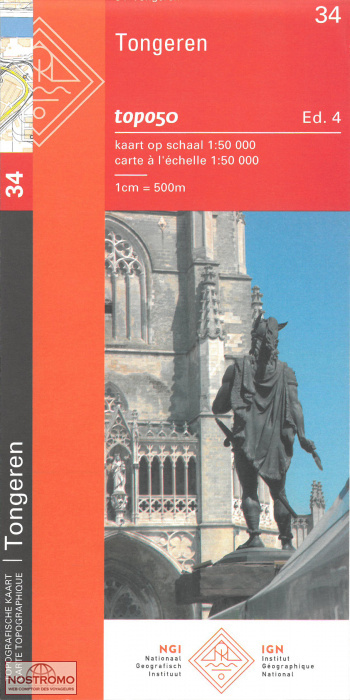 34 TONGEREN | carte topographique NGI/IGN