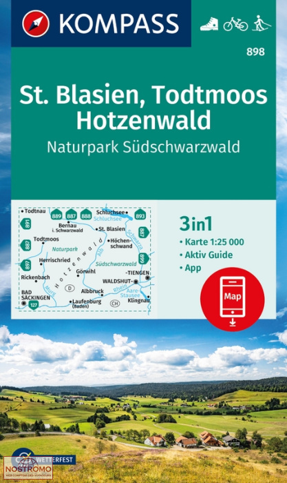 898 ST. BLASIEN - TODTMOOS - HOTZENWALD | Kompass hiking map