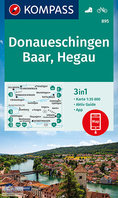 895 DONAUESCHINGEN - BAAR - HEGAU | Kompass hiking map